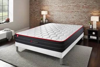 Matelas 140x190 cm Ressorts ensachés et Mémoire de forme - Boost