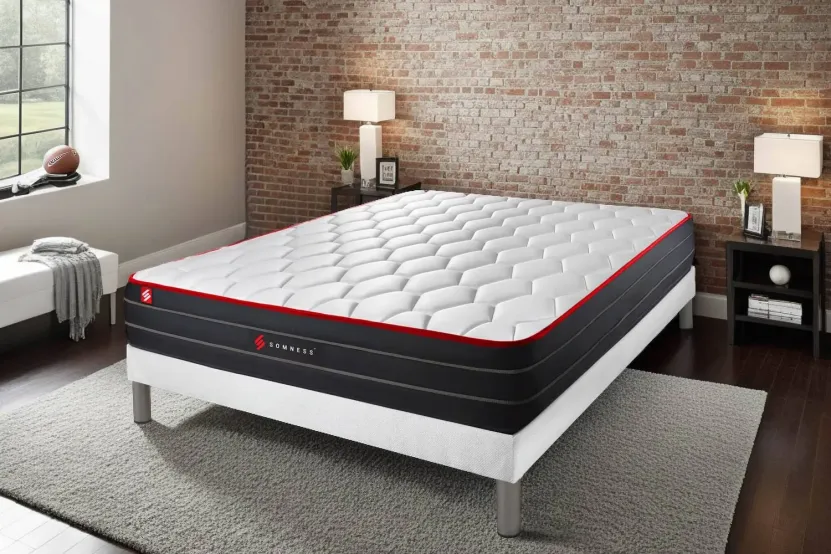 Matelas 200x200 cm Ressorts ensachés et Mémoire de forme - Boost